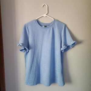 SHEIN Light Blue Textured Top